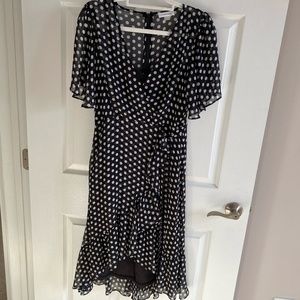 Calvin Klein black dress/white polka dots size 4